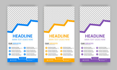 Business Roll Up Banner corporate Roll up background for Presentation, Vertical roll up, x-stand, exhibition display, Retractable banner