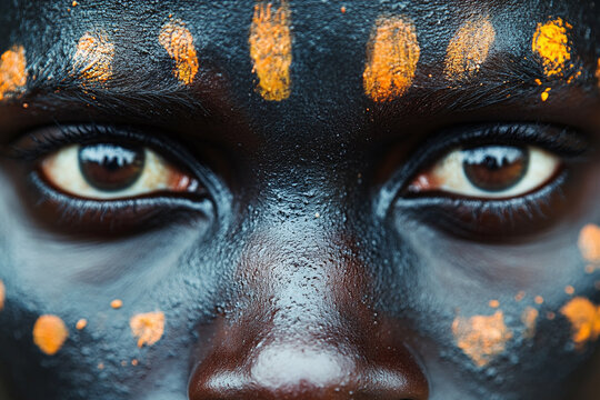 the body paint used by the Dinka people for ceremonies.