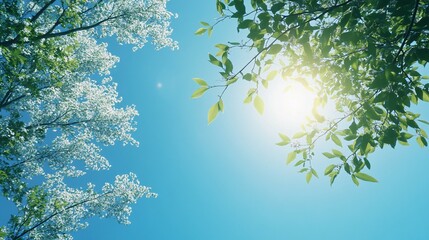 Sunlight Shining Through Tree Branches
