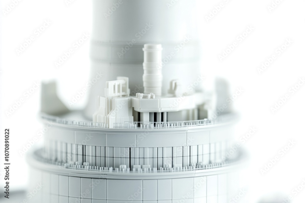 Poster a close-up shot of a building model, ideal for architectural or design concepts