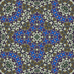 Seamless square pattern. Symmetric pattern texture