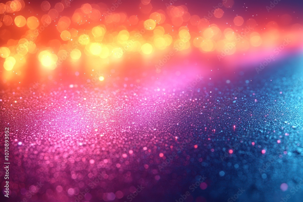 Poster abstract background with colorful glitter and bokeh lights