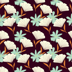 Ditsy Flowers Seamless Pattern. Fashionable print for textiles, wallpaper and packaging.