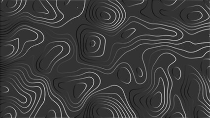 Abstract 3D background creative pattern in illustration with white color design in papercut.Topographic canyon geometric map relief texture with curved layers and shadow. Abstract realistic papercut	
