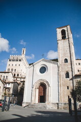 Obraz premium view of the old town of Gubbio in Umbria