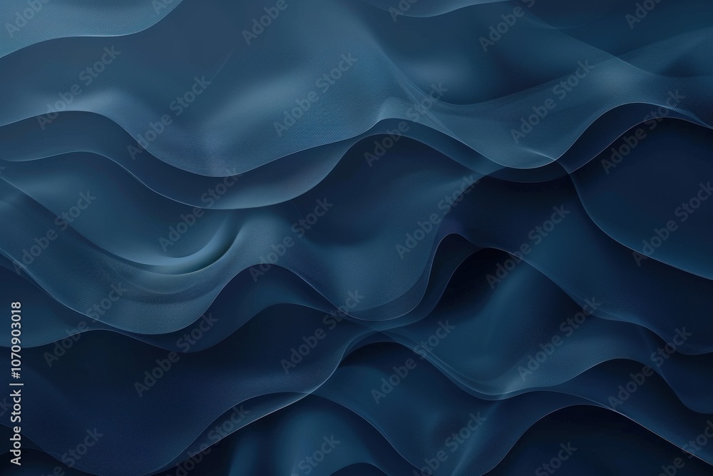 Aufkleber abstract blue wavy pattern with depth and texture
