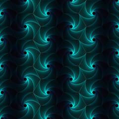 Twisted lines. Colored abstract tunnel. Twisted lines. Wireframe 3D surface.