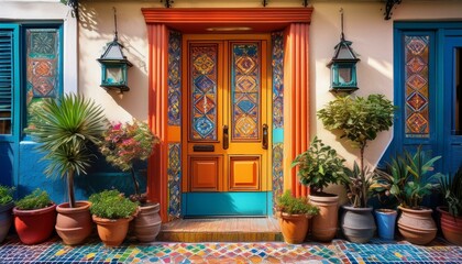 entrance to the house