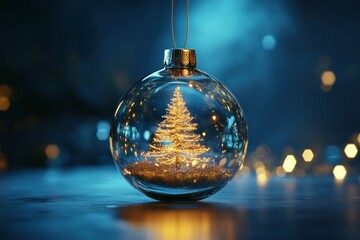 Beautiful Christmas Ornament with Tree Inside