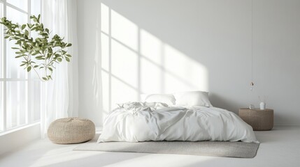 Fototapeta premium Minimalist Bedroom Decor