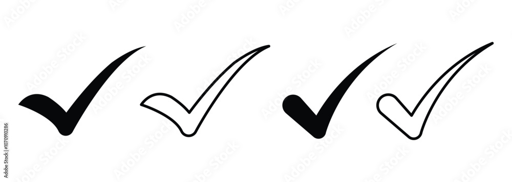 Poster check mark icon vector for web and mobile app. tick mark sign and symbol. check mark vector icon. ch