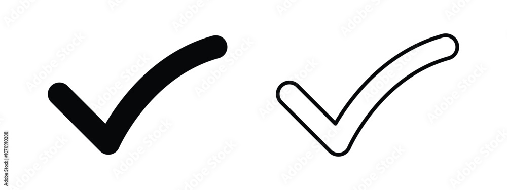 Poster check mark icon vector for web and mobile app. tick mark sign and symbol. check mark vector icon. ch