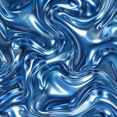 Fototapeta premium Blue Liquid Swirl. Graphic Illustration of Seamless Tileable Background