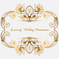 luxury frame ornament border decoration