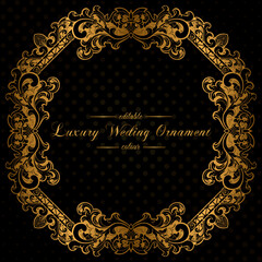 luxury frame ornament border decoration
