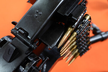 Ammunition presented by an arms manufacturer at an exhibition where the latest technologies in the field are presented to the public and those present. Arms industry