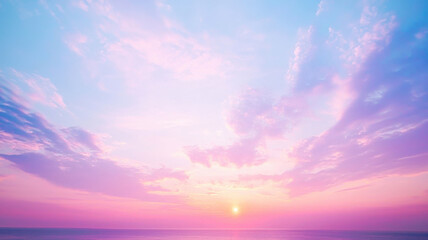 A soft, minimalistic sunset gradient with shades of pink, purple, and soft blue blending seamlessly into a cloudy background