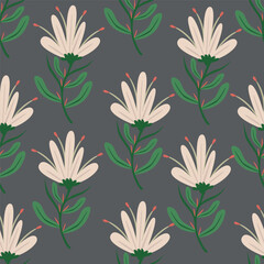 Beautiful floral design featuring intricate blossoms and leaves in soft pastel shades. Ideal for fabric, wallpaper, and digital projects. High-resolution, seamless, and versatile