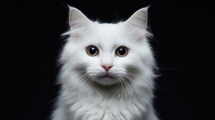 Portrait of a White Cat