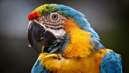 blue and yellow macaw