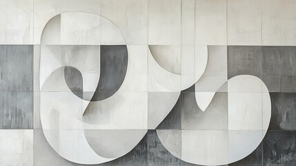 Modern Abstract Monochrome Wall Art