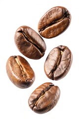 Obraz premium coffee beans flying in the air