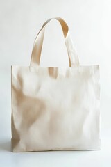 Blank white tote bag on a white background.