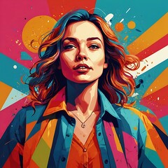 A colorful illustration of a creative person having an 'aha' moment