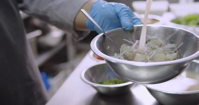 Preparing Authentic Peruvian Ceviche &ndash; Culinary Stock Video