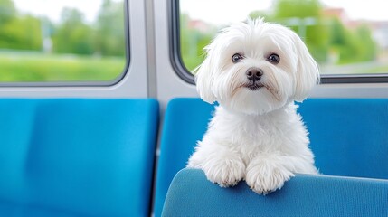 People traveling with emotional support animals on public transportation, showing that the dog is a comfort during stressful journeys