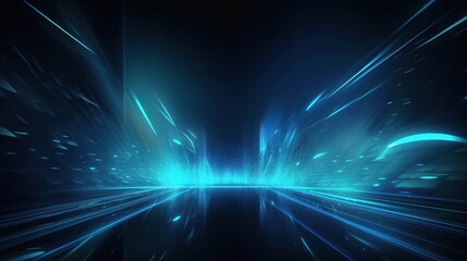Futuristic Blue Light Abstract Background