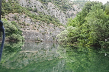 mountain river in the mountains of Matka in Macedonia