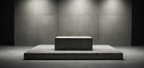 Cool Gray Concrete Pedestal