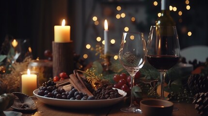 Cozy Table Setup for Festive Celebrations
