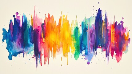 Fototapeta premium abstract background with colorful watercolor strokes