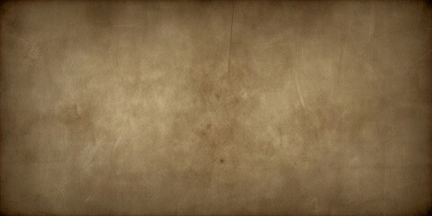 Fototapeta premium A close-up shot of aged sepia paper. The paper has a texture that shows subtle patterns of light. AI generated.