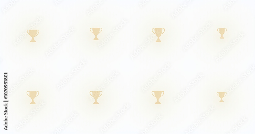 Poster Vector trophy cup icon set on transparent background with various style options for award and success missions illustrations