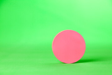 Jar of facial cream on green background. mockup. Beauty product concept. Mockup concept. copy space.