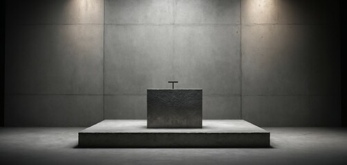 Industrial Concrete Podium Display