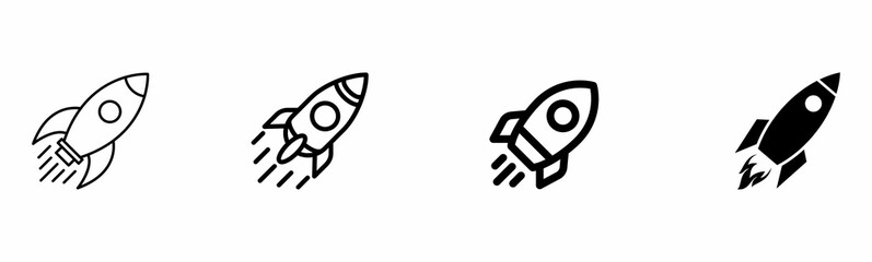 rocket icons set in vector © The Shot Hub