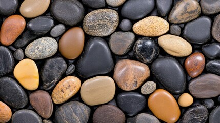 Smooth River Rocks Natural Stone Texture Pebble Background Nature Closeup