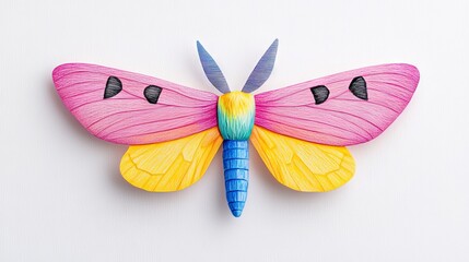The pale tussock moth, adorned with rainbow hues on its open wings, embodies the pride and delicacy of LGBTQIAs
