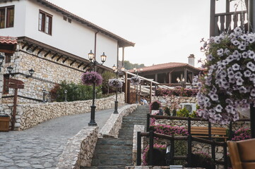 old street in the old town 