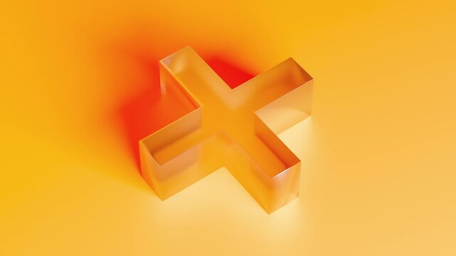 3d render Plus sign. Computer generated