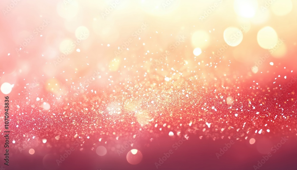 Poster shimmering red glitter: an abstract, blurred creation with a high shine and luminous quality in a vi