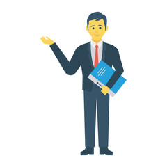 Businessman with File