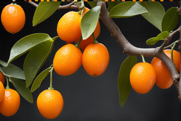 fresh kumquat fruit high resolution photo model