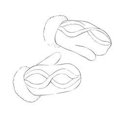 Winter Warm Mittens, Vector Illustration. A cozy, warming element of clothing
