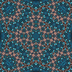 Seamless square pattern. Symmetric pattern texture