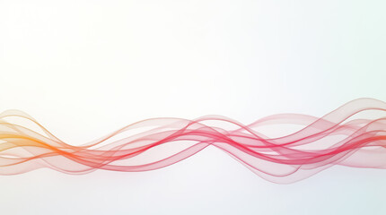 Thin colored lines create a dynamic flow against a minimalist white backdrop